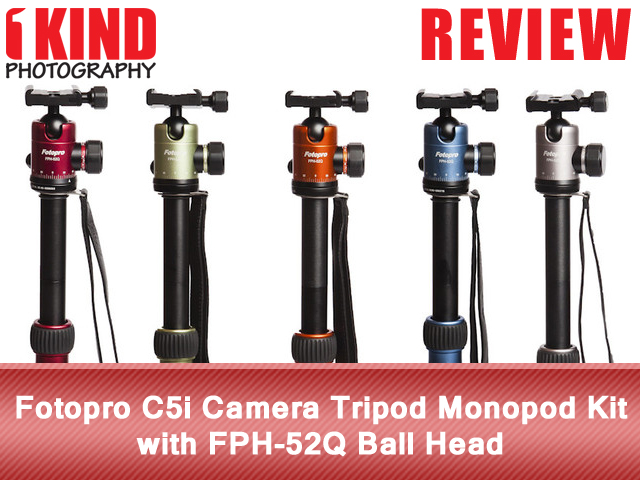 Fotopro C5i Camera Tripod Monopod Kit with FPH-52Q Ball Head