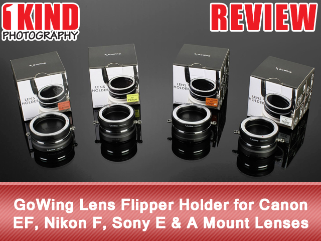 GoWing Lens Flipper Holder for Canon EF, Nikon F, Sony E and A Mount Lenses