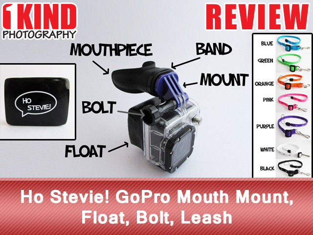 Ho Stevie! GoPro Mouth Mount, Float, Bolt, Leash