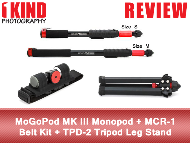 MoGoPod MK III Monopod + MCR-1 Belt Kit + TPD-2 Tripod Leg Stand