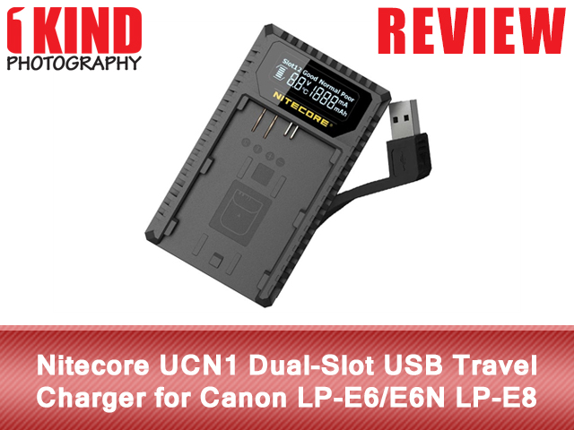 Nitecore UCN1 Dual-Slot USB Travel Charger for Canon LP-E6/E6N LP-E8