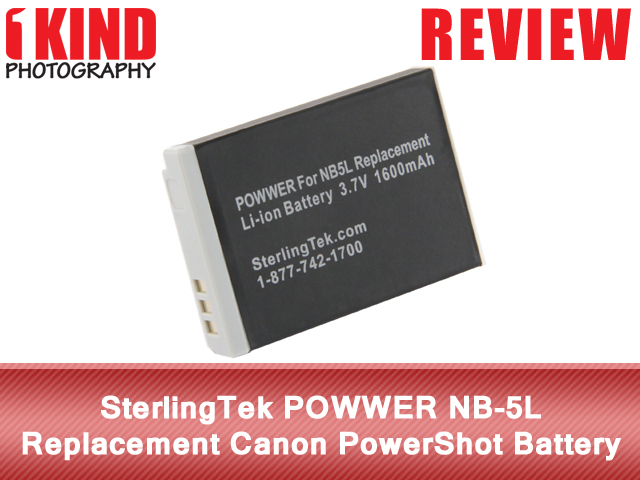 SterlingTek POWWER NB-5L Replacement Canon PowerShot Battery